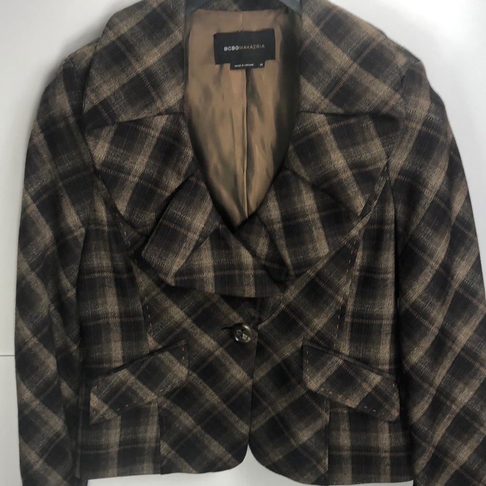 Stylish BCBG Maxazria tweed jacket.